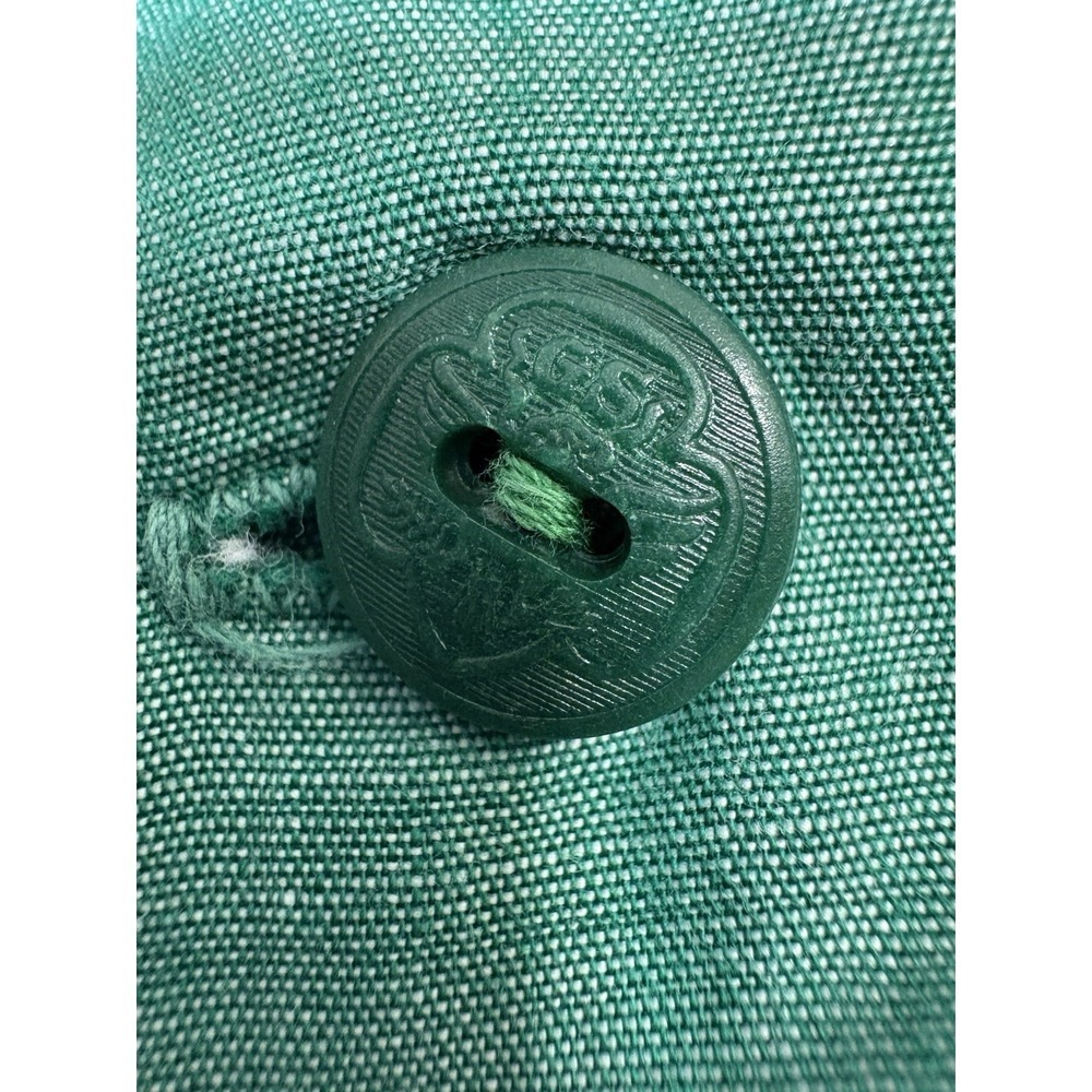 Girl Scouts Dress Uniform Girls XS Green Excellent Vintage Cotton Button Front - Picture 8 of 13